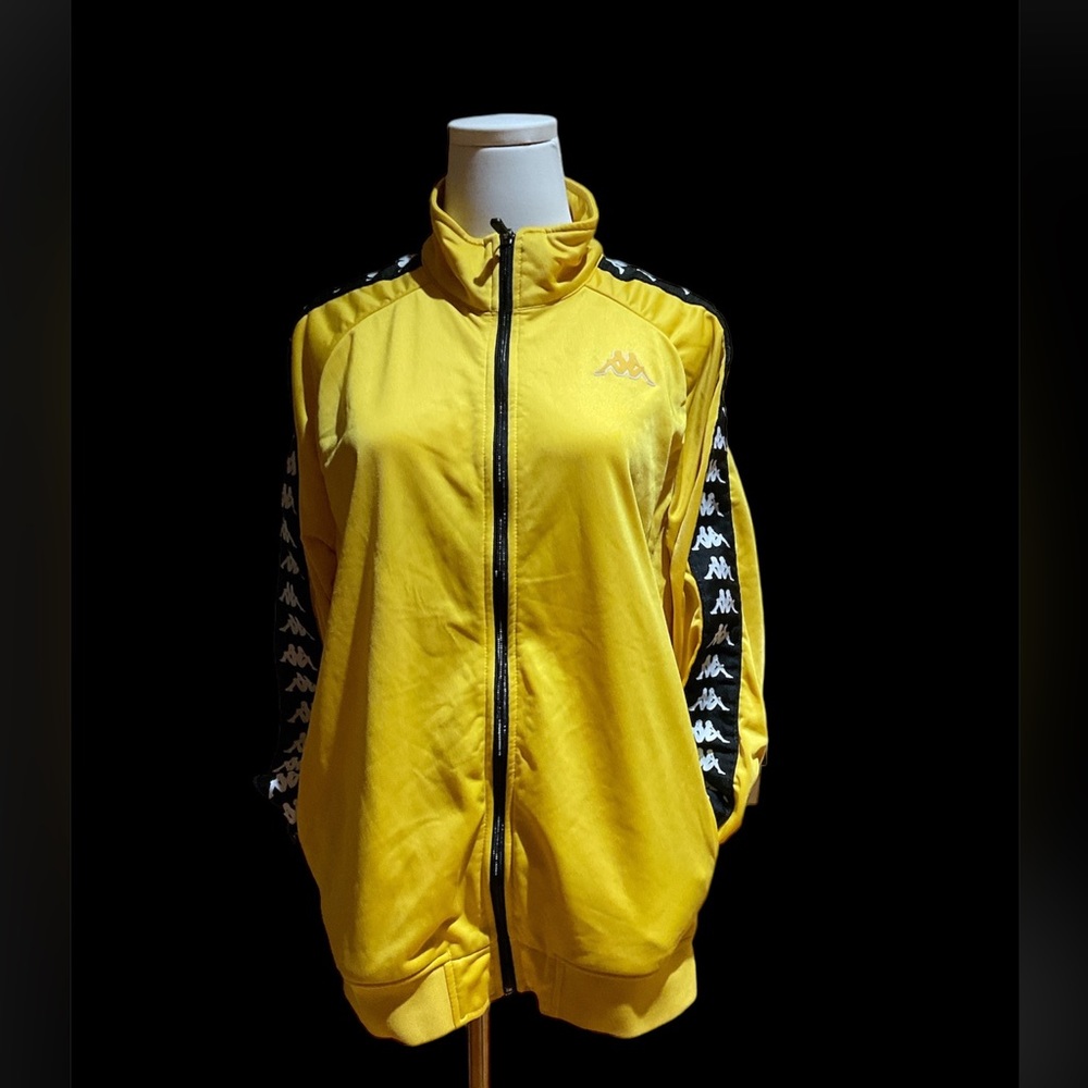 Kappa Track Jacket Yellow Men’s/Unisex Full Zip Kappa Logo Size XL